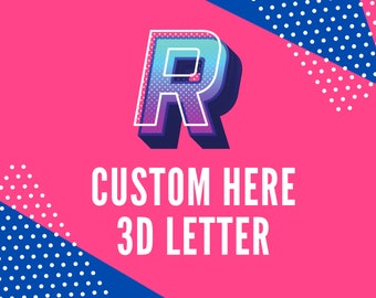 Personalized 3D Letter, Custom Theme, Party Decor (6 inch)