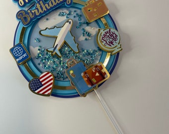 Handgemaakte reistaarttopper, verjaardagsfeestjedecoratie