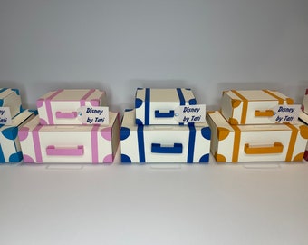 Gepersonaliseerde bedankdoos voor bagage, snoepdoos voor reisfeest