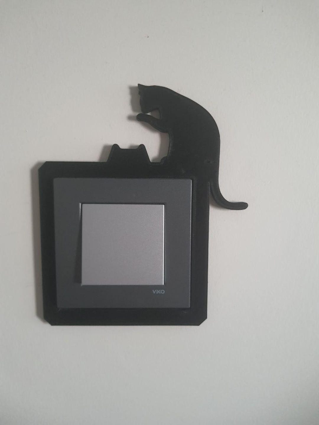Cat-themed 3D Printed Light Switch Frame – Cute & Stylish Design 2 Part ...