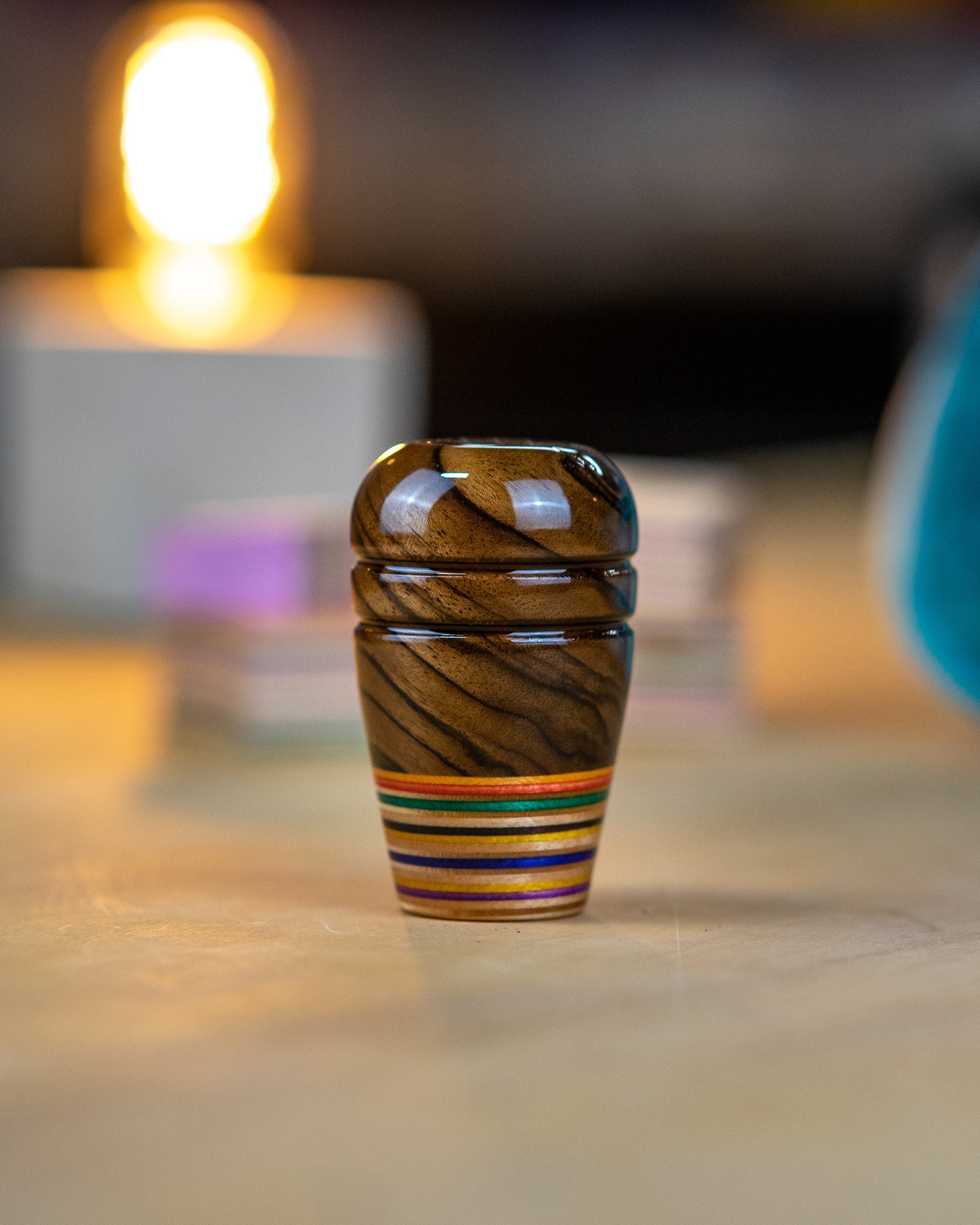 WEIGHTED recycled skateboard Shift knob wood exotic heavy