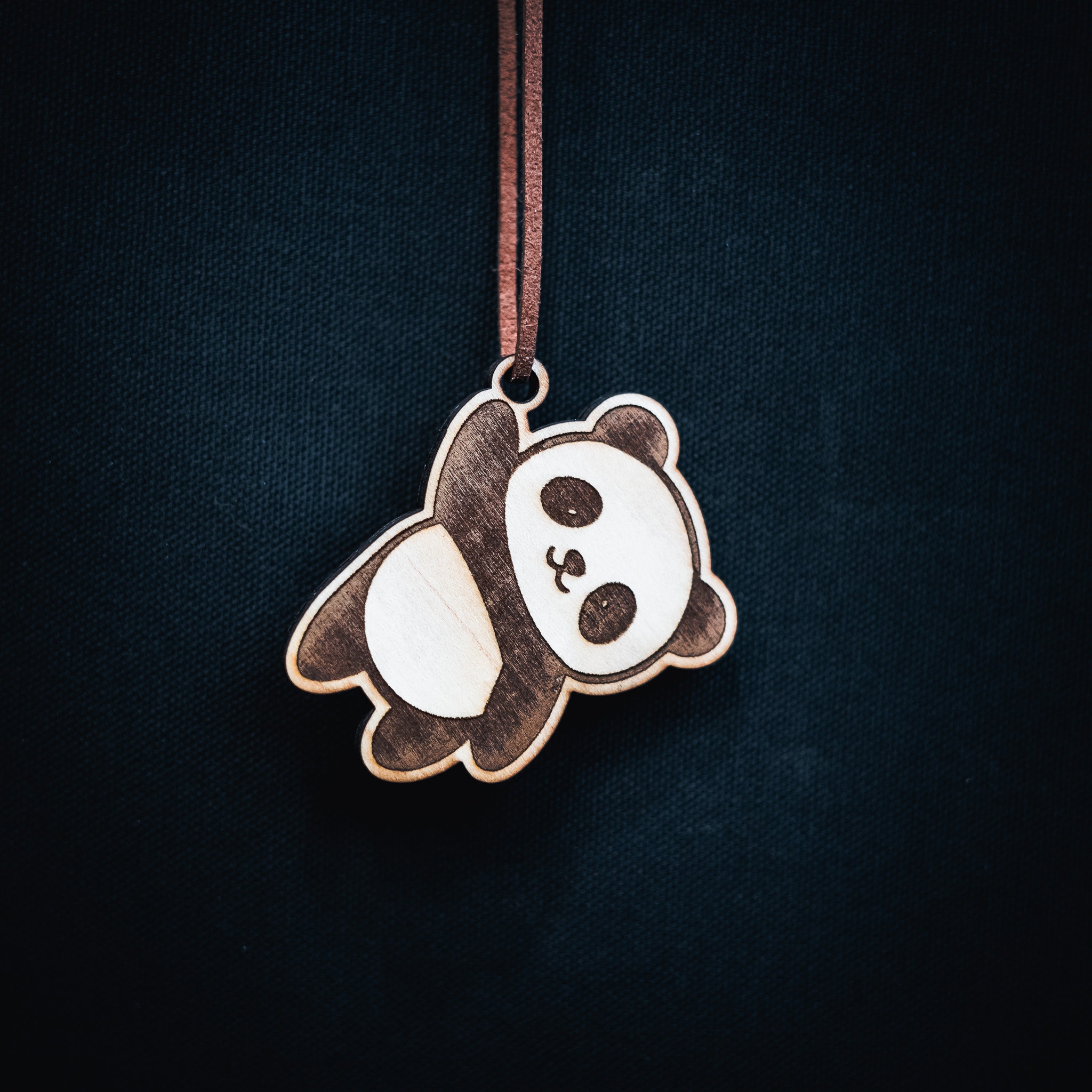 Panda Air Freshener Wood