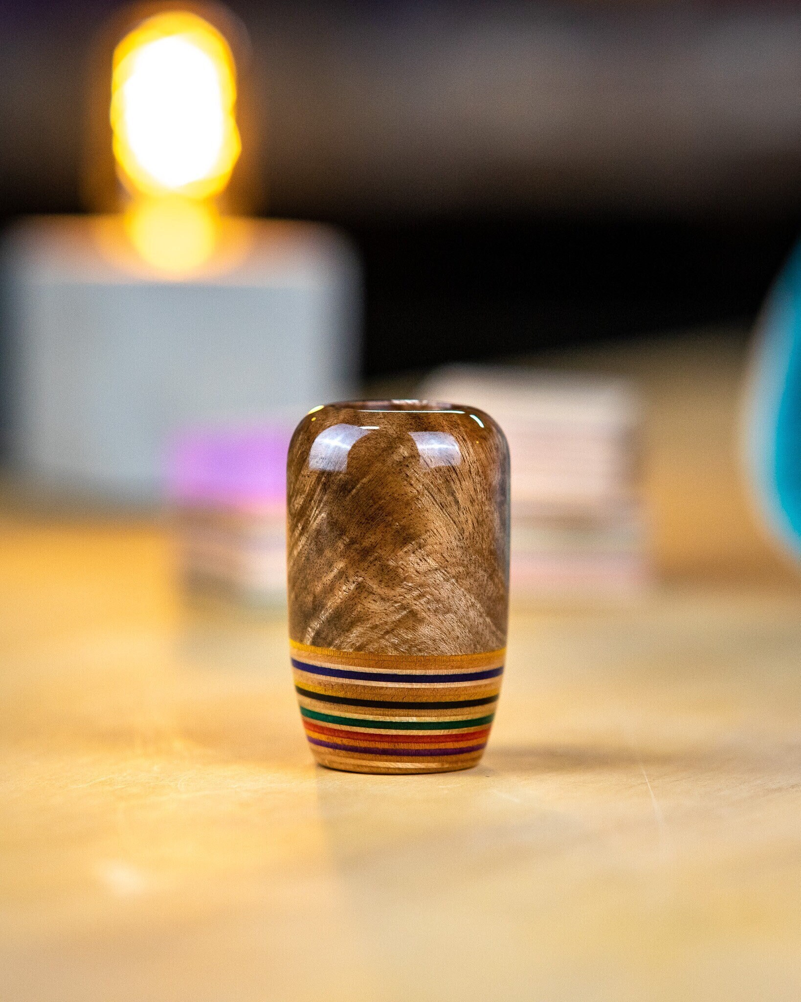 WEIGHTED recycled skateboard Shift knob wood exotic heavy