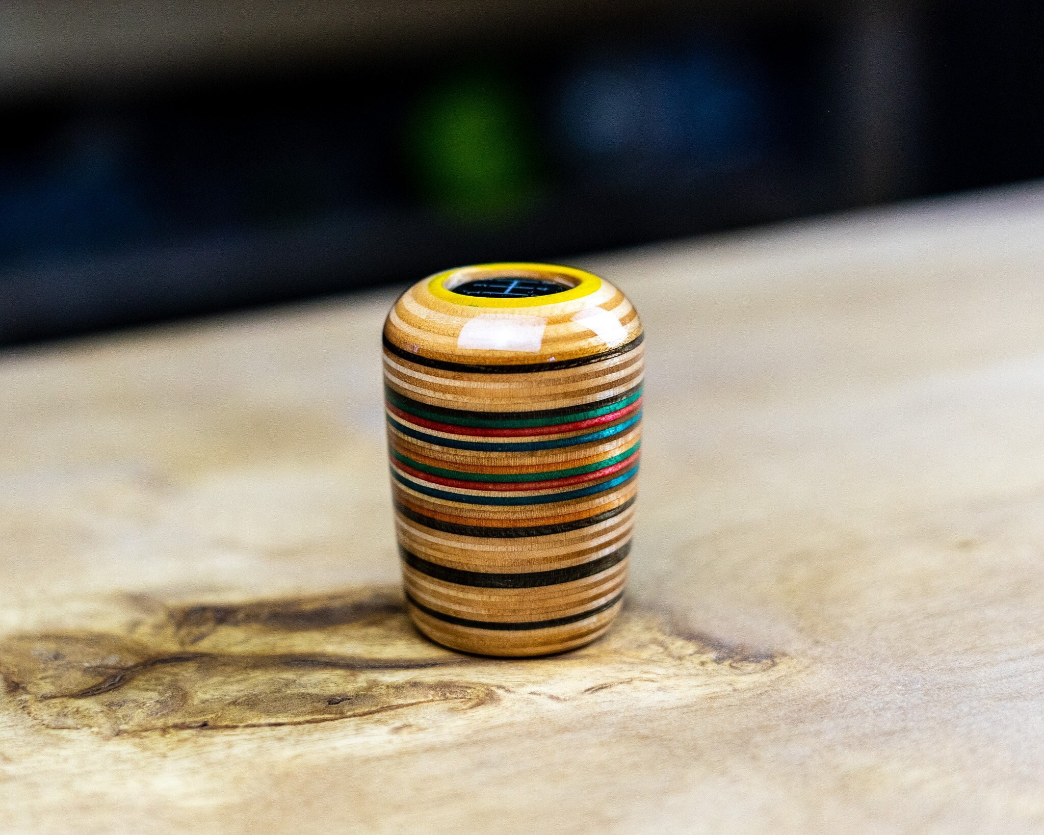 WEIGHTED recycled skateboard Shift knob wood exotic heavy