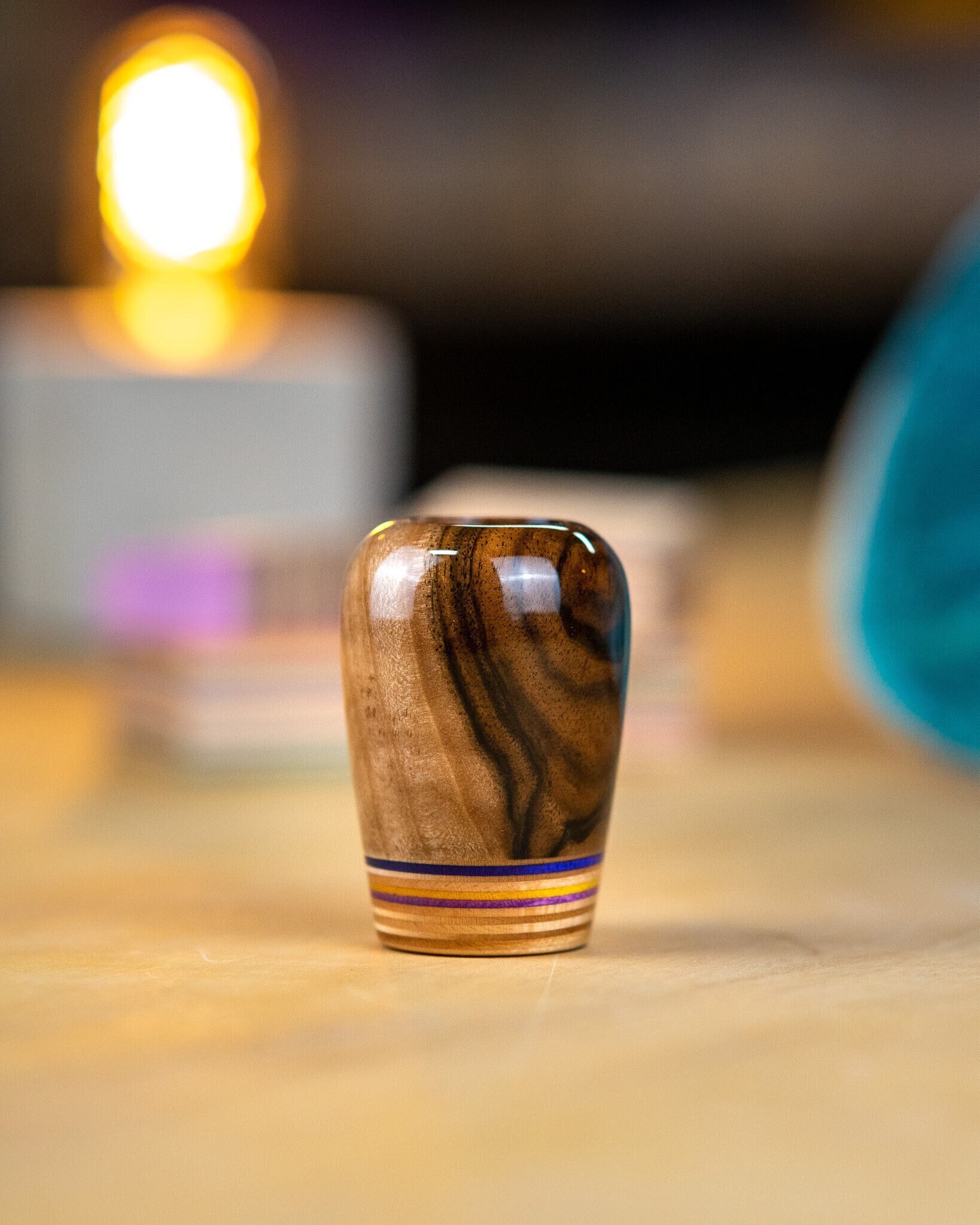 WEIGHTED recycled skateboard Shift knob wood exotic heavy