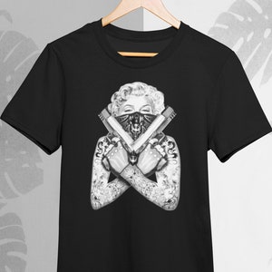 Marilyn Monroe Tattoos T-shirt, tattoo shirt, marilyn monroe tee, marilyn monroe tattoos
