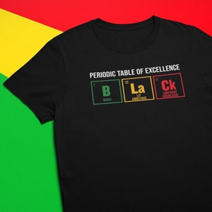 black history month, black history, black excellence t-shirt, black t-shirt, black tee, periodic table, black science, Juneteenth,