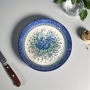 Polish Pottery Ceramic Pie Dish 9.5" - Boleslawiec UNIKAT