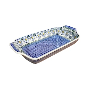 Polish Pottery Baker: Ceramic 10" Rectangular Baking Dish - Handmade