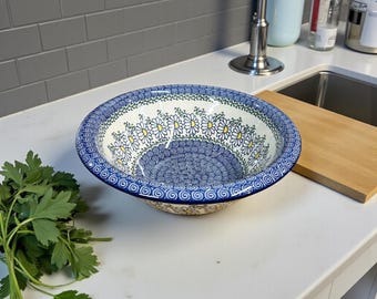 Handmade Polish Pottery Bowl: 10 x 3" Ceramic Bowl - Made in Boleslawiec Poland