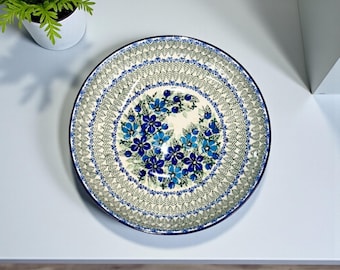 Handmade Polish Pottery Serving Bowl: 11-inch - UNIKAT Boleslawiec Large Ceramic Bowl