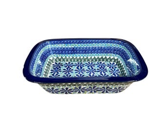 Boleslawiec Polish Pottery Baker, UNIKAT Rectangular Baking Dish & Serving Dish 10 x 7"