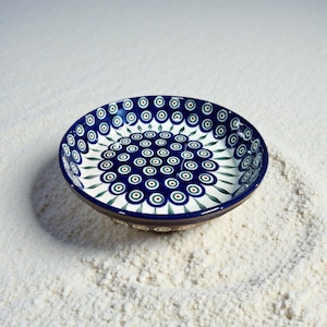 Handmade Polish Pottery Ceramic Pie Dish: 9.5” Boleslawiec Pie Pan