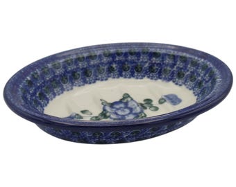Polish Pottery Oval Soap Dish - Hand Made in Poland