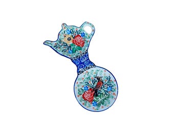 Handmade Polish Pottery Tea Bag Holder