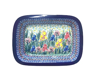 Polish Pottery Rectangular Baking & Serving Dish – 10x7” - UNIKAT
