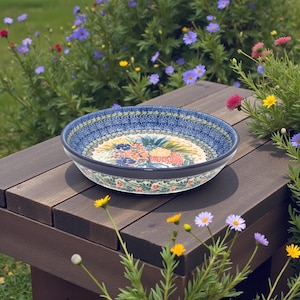 Boleslawiec Polish Pottery 9.5" Pie Dish - UNIKAT Handmade in Poland