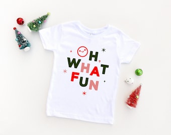 Tee de Noël pour tout-petits, Tee de Noël pour bébé, Onesie® pour bébé de Noël, Bodysuit pour bébé de Noël, Chemise de vacances pour enfants, Oh What Fun