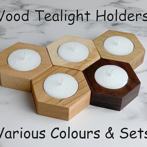 Wooden t light holder deals