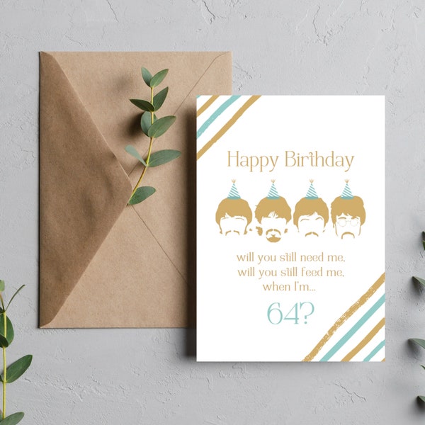 When I'm 64 Birthday Card- Digital Download | Printable