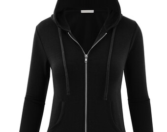 Women Active Lightweight Zip-Up Hoodie Jacket