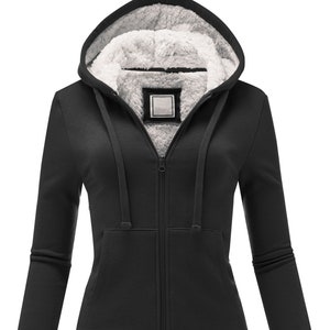 Men's Zip Up Hoodie Heavyweight Winter Sweatshirt Fleece Sherpa Lined Warm  Jacket(Black,M) at  Men's Clothing store