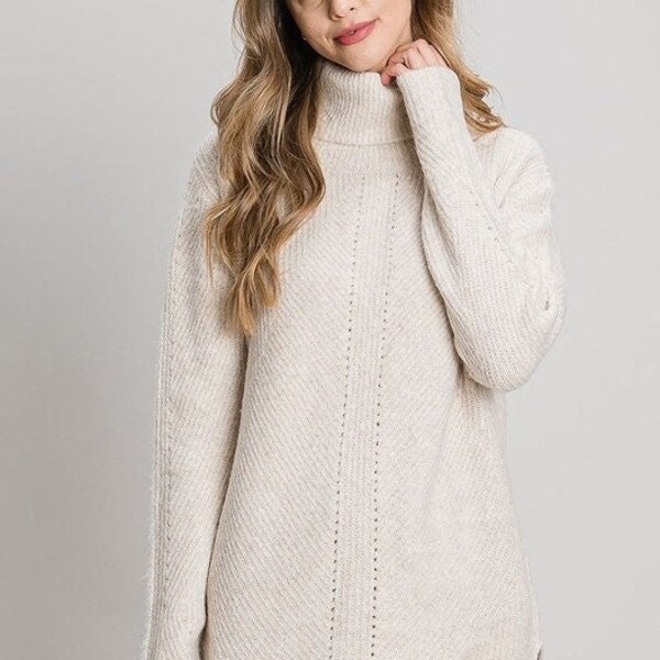 shawl neck wool sweater