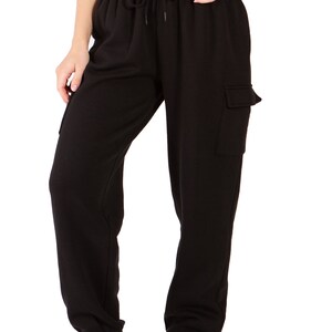 Women's Oversized Fleece Cargo Sweatpants