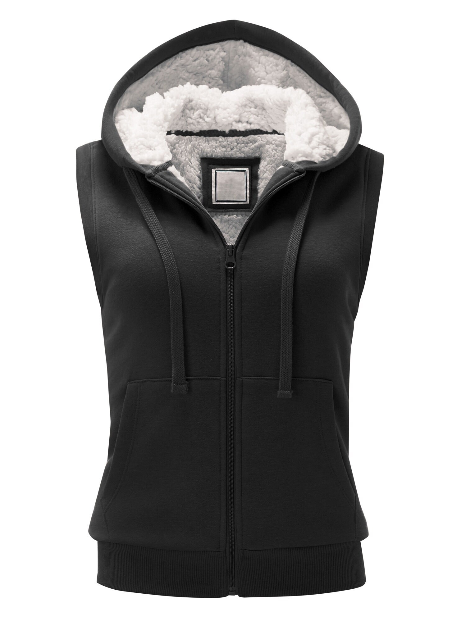 Women's Sleeveless Polar Fleece Vest No Hood Zip Up Jacket Sherpa Thermal  Plush Waistcoat Casual Trendy Striped Vests