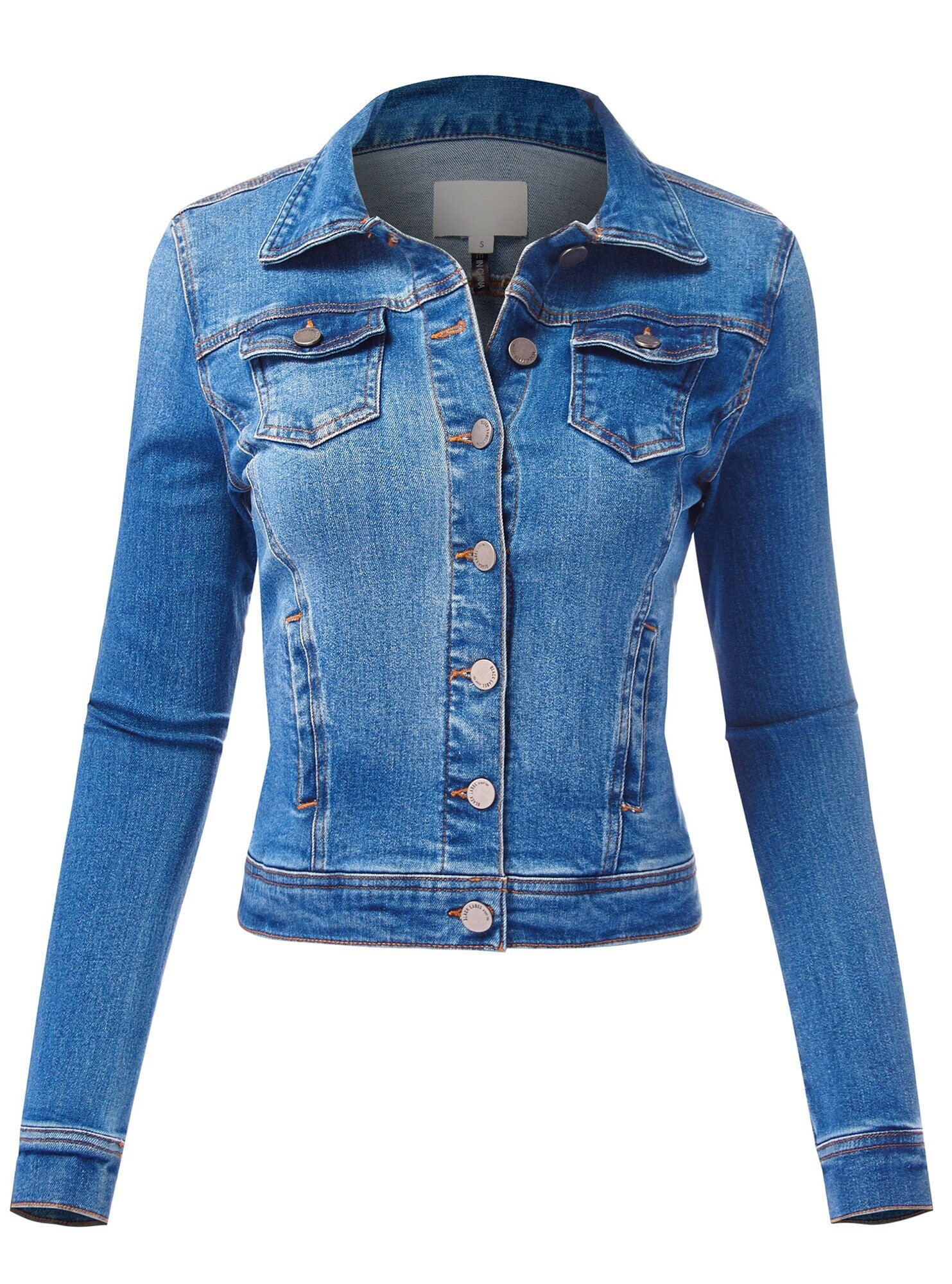 Fitted Denim Jacket Etsy