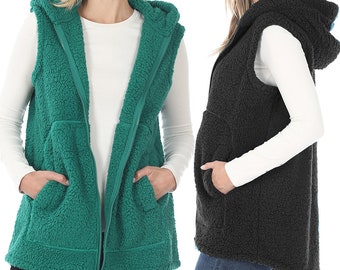 Long Sherpa Vest - Etsy