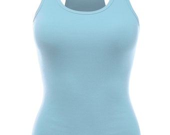 Women's Ribbed Basic Sleeveless Cami Slim Fit Summer Tank Top Shirt
