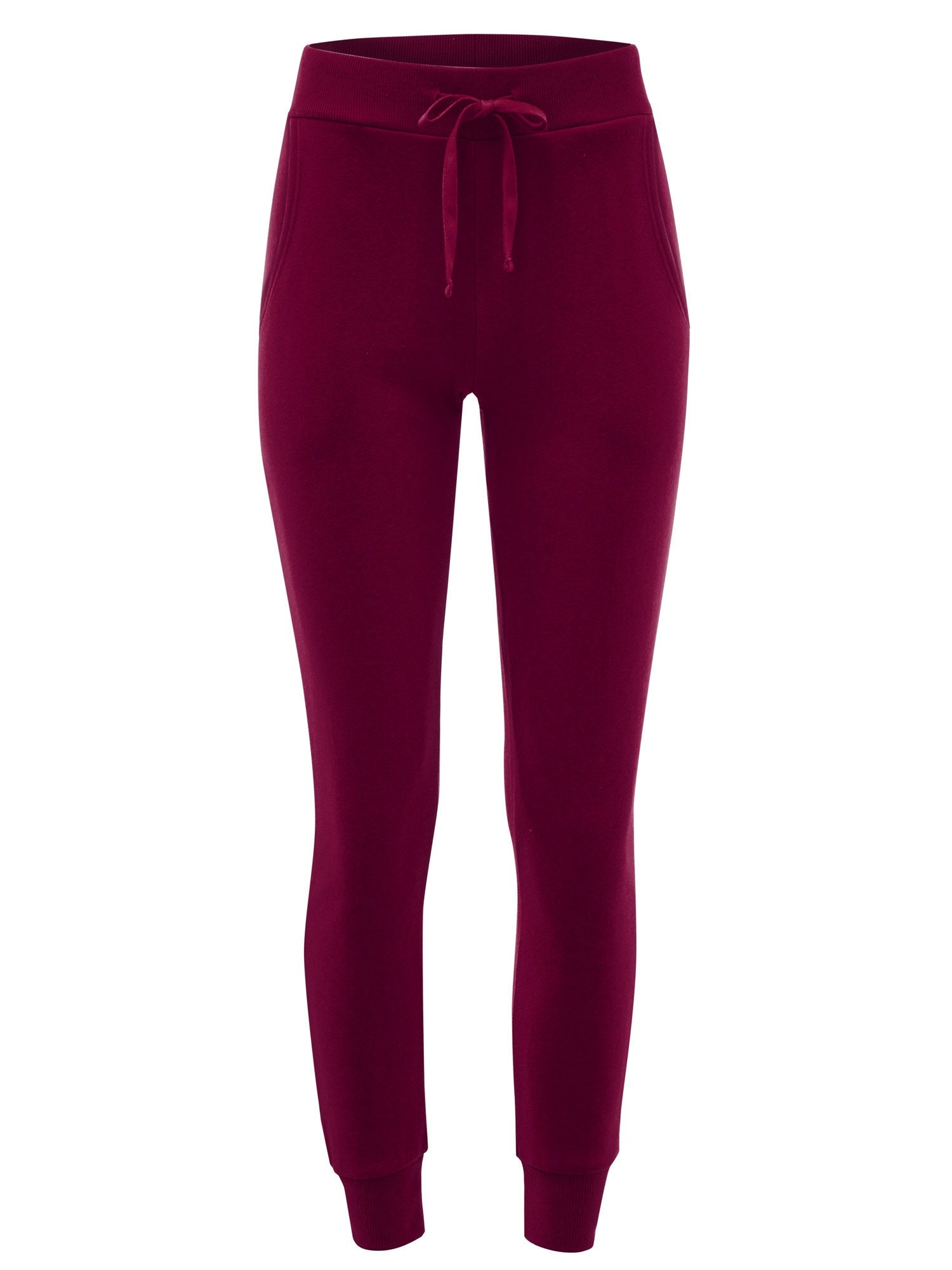 Women Slim Fit Solid Fleece Sweat Jogger Pants/ Sweat Loungewear