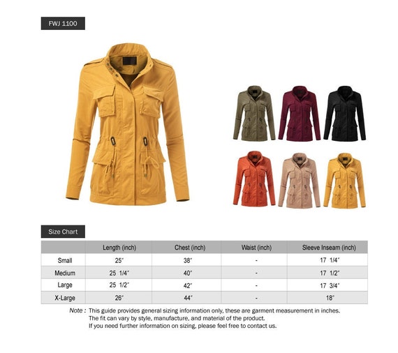 Women Casual Lightweight Utility Jacket/ Safari Anorak Utility