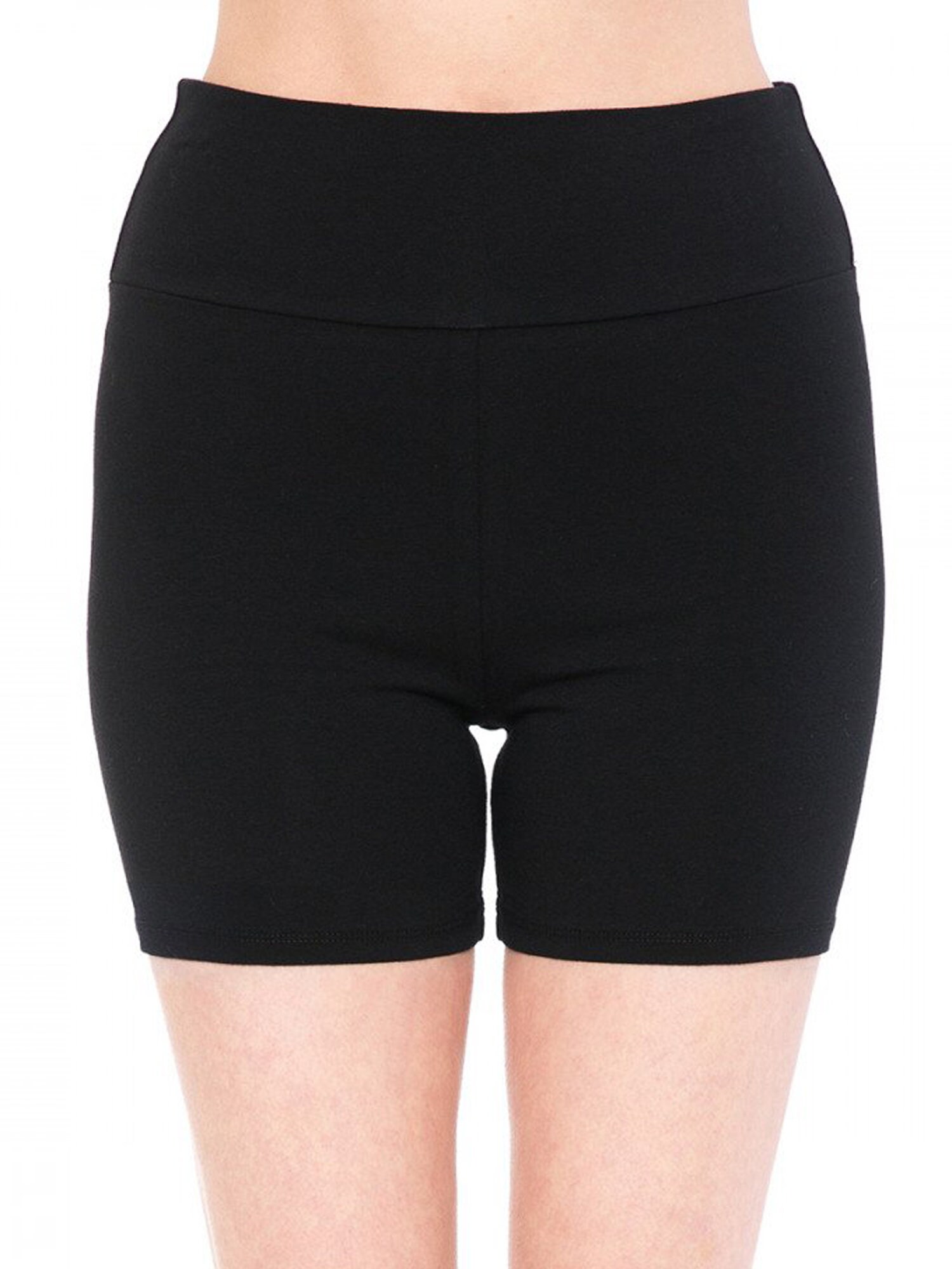 Short Leggings with High Waist - Black