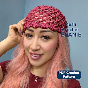 Patrón de gorro de ganchillo en PDF / Redecilla para el cabello estilo boho para festivales / Gorro de verano