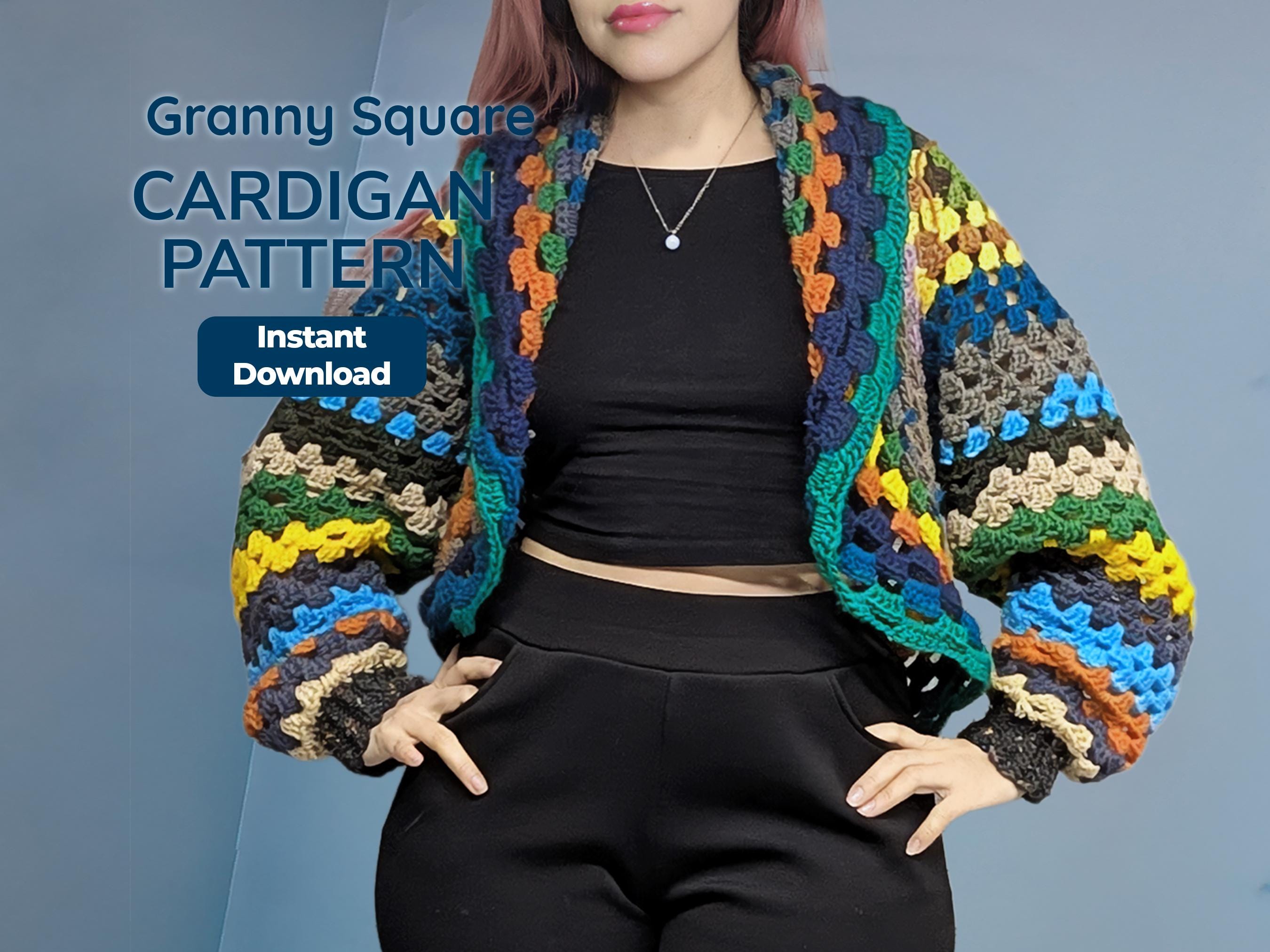 39 Crochet Jacket Patterns with Cardigans, Vests, and Hooded Styles 3 Granny Square Cardigan Crochet Pattern Beginner Sweater