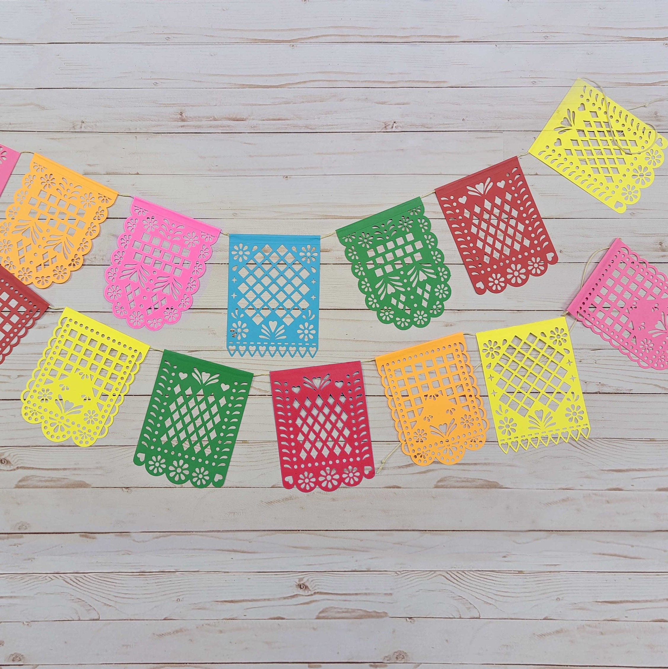 Papel Picado Mexican Decor Fiesta Paper Flag Garland - Etsy