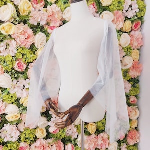 Long Flowing Bridal Sleeves, Bell Sleeves, Detachable Wedding Dress Straps, Detachable Bridal Straps, Wedding Dress Sleeves,