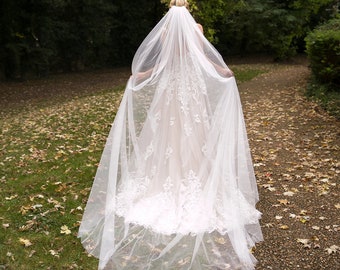 3M wide Veil, Bespoke Veil, Wedding Veil, Off White veil, Light Ivory veil, Bridal Veil