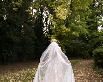 72&quot; wide Veil, 3M wide Veil, Bespoke Veil, Wedding Veil, Off White veil, Light Ivory veil, Bridal Veil