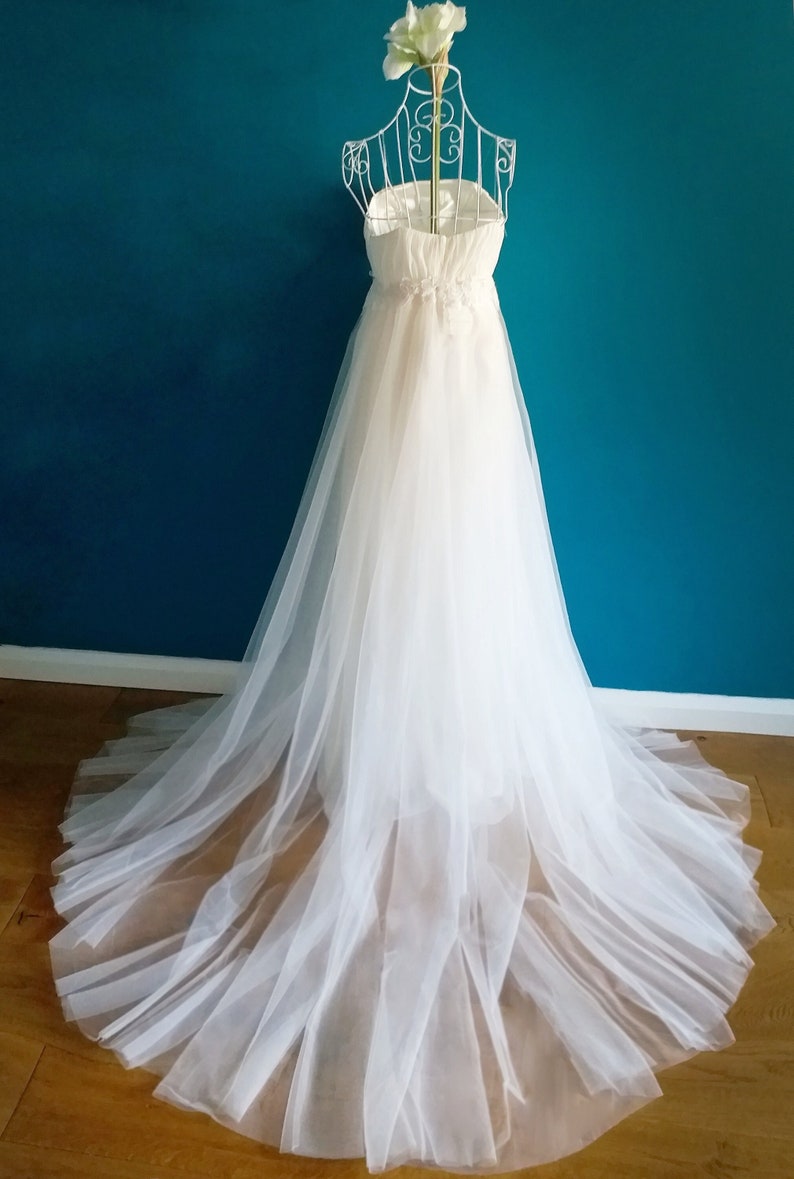 Lace Diy Wedding Dress Train 2-tier Bridal Detachable Train