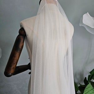 Glitter Cathedral Veil, Super Soft Sparkle Veil, Bespoke Veil, Wedding Veil, Ivory Veil, Ivory Shimmer Veil, Dotty Glitter Veil