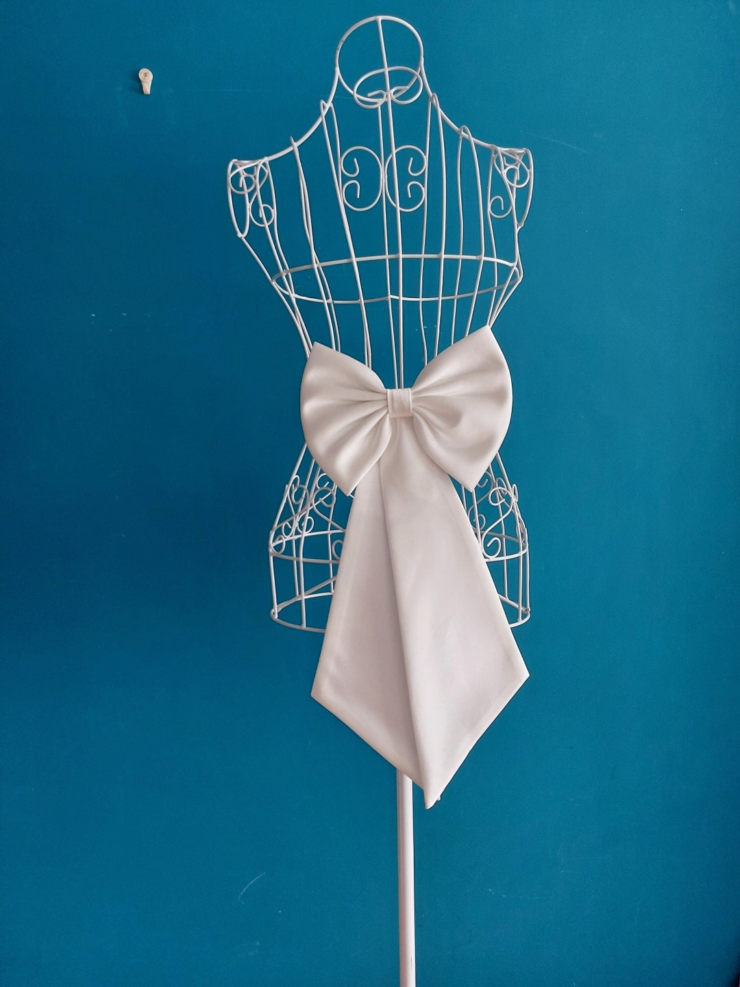 Sweet Moment Slit Short Sleeve Backless Removable Satin Bow Mini Dress