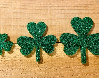 Shamrock Clover Glitter Green Brooch or Lapel Pin St. Patrick’s Day Jewelry