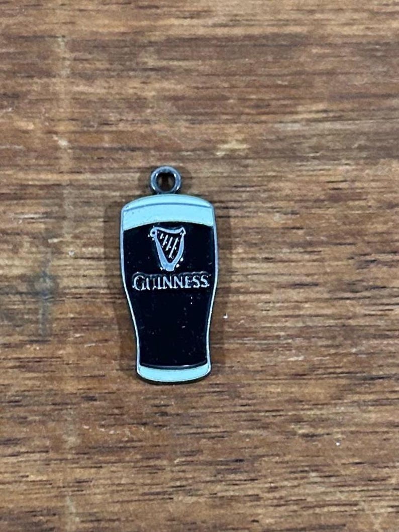 Guinness Pint Glass Charm Pendant St. Patrick’s Day Jewelry image 7