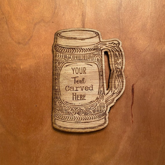 Oktoberfest Wood Beer Stein Personalized Beer Fridge Etsy