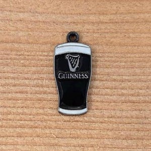 Guinness Pint Glass Charm Pendant St. Patrick’s Day Jewelry image 1