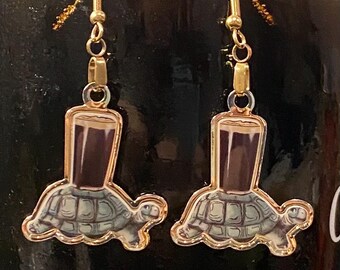 Guinness Turtle Charm Earrings St. Patrick’s Day Jewelry