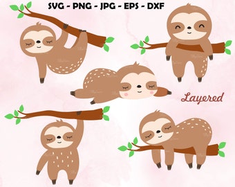 cute sloth svg sloth clipart sloth cut file Yoga sloth svg,sloth bunble svg,sloth svg lazy sloth svg sloth vector